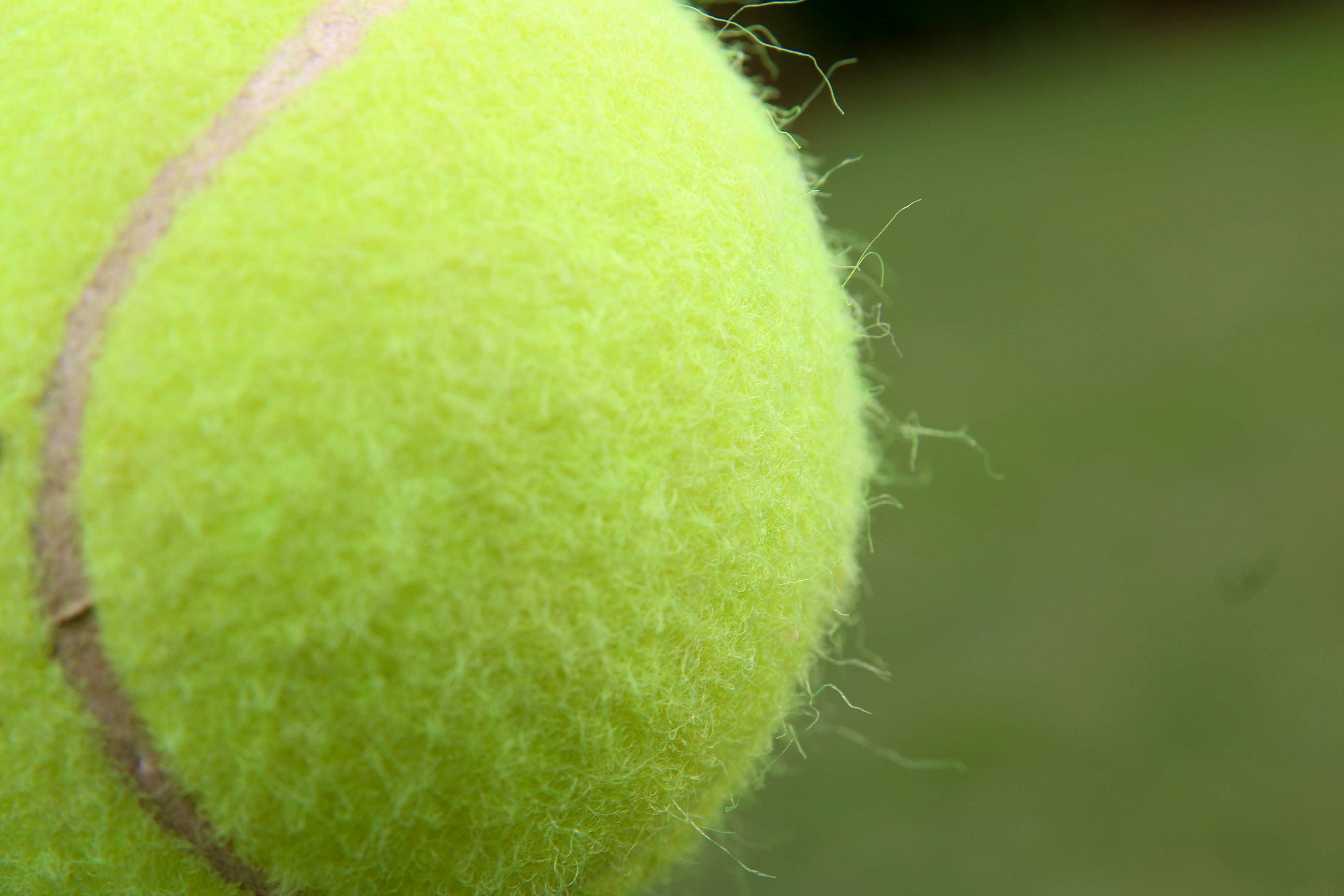 Close up of a tennis ball