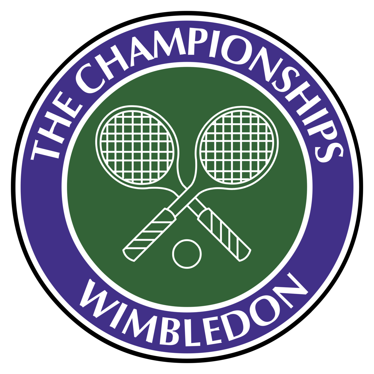 Wimbledon Championships logo of two crossed tennis rackets